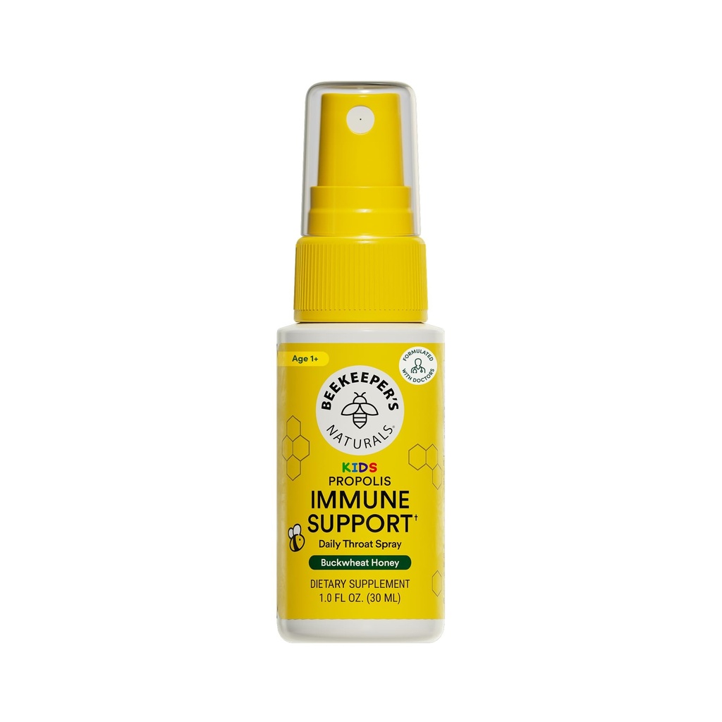 Çocuk Propolis Throat Spray - Natural Immune Support & Sore Throat Relief - BEEKEEPER'S NATURALS - Antioksis & Gluten-Free (1.06 oz) 1 (Kids) Pack of 1 (Kids)