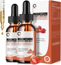 Magnezyum Glycinate Liquid Drops,1000 mg Sıvı Magnezyum Supplement with Bromelain, Vitamin B6 C D, High Abors Magnezyum Kompleks for Night, Muscle & Energy Support, 1 Fl Oz (Pack of 2)