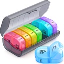Haftalık Pill Organizer 2 Times a Day, ZIKEE AM PM Pill Box with 7 Detachable Pill Case, Madonna-Free & Port 7 Day Pill Organizer with Large Storage to Hold Drug, Vitamins and Fish Oils