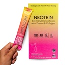 NEOTEIN: Elektrolyte Toz Paketleri, Protein Toz 10g protein & Collagen | Hydration Packets - Zero Sugar, NO Fillers, NO Carbs | Strawberry Lemonade | 40 Calories | DW & Paleo | 15 Paket