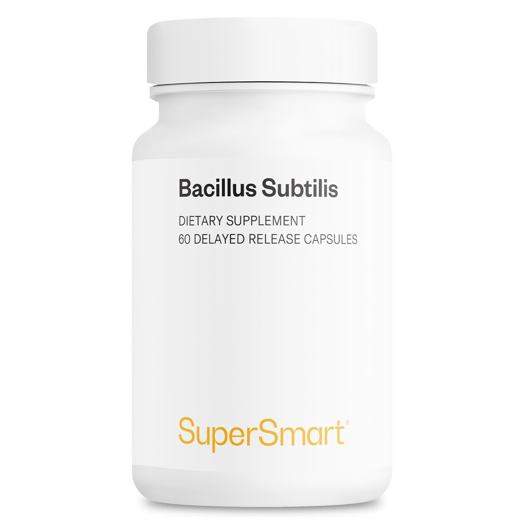 Supersmart - Bacillus günde 3 Milyar CFU (High Potency) - Spor Probiyotik Supplement | Non-GMO & Gluten Free - 60 DR Capsules