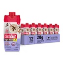 SlimFast proteini Caffeine, Caramel Macchiato- 20g protein, Meal Emekli Shakes, Low Carb ve Low Sugar, 24 Vitamin ve Minerals ile Yüksek Protein, 12 Kont (Kamp)
