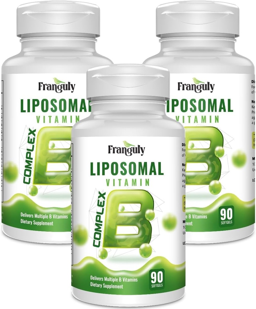 Aktif B Complex Liposomal B Vitaminleri Plus Choline Inositol High Potency B Complex B1, B2, B3, B5, B6, Biotin, Folate, B12 Mecobalamin- Supports Energy and Brain Health - 270 Softgels