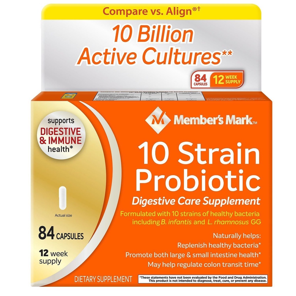 Üye Mark 5X Probiyotik Digestive Care Supplement - 2/42ct. Şişeler