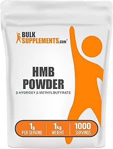 BulkSupplements.com HMB Toz - Steel HMB, Beta-Hydroxy Beta-Methylbutyrate - HMB Toz Supplements, Gluten Free - 1g per Service, 1kg (2.2 lbs) (Paketi 1kg (2.2 lbs)