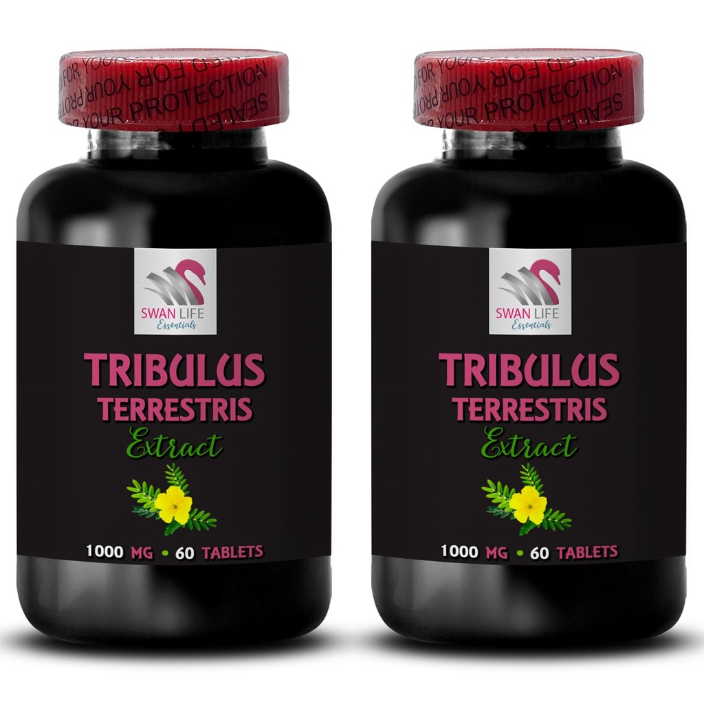 Pure Muscle Power - TRIBULUS TERRESTRIS EXTRACTS - Active Strength, Body Energy Boost, Dynamic Formula, Daily Support, Natural Power Surge, Physical Strength, Plant-Based Energy 2 Bottles 120 Tablets