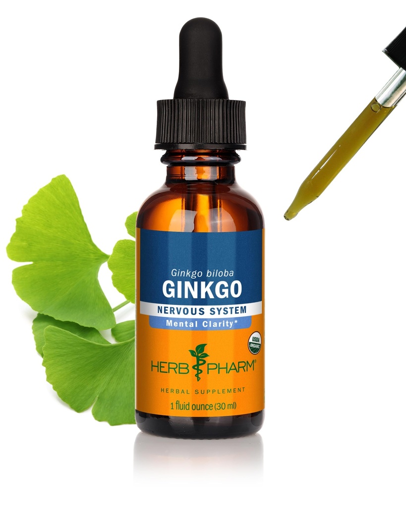 Herb Pharm Memory ve Concentration için Organik Ginkgo Sıvı Türlemeyi Onayladı - 1 Ounce (781468)
