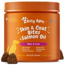Zesty Paws Omega 3 Balık Yağı Köpekler için - Zesty Paw Köpek Vitaminleri ve Hip, Ortak & Skin, Bacon (90 Chews)