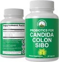 Candida, Colon Cleanse, IBS ve SIBO Desteği için probiyotikler. Doktor önerilen Perrietary Microbiome Probiyotik Supplement. Gut Health ve Overgrowth Treatment Capsules for Women & Men