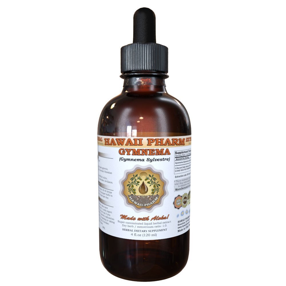 Hawaii Pharm Gymnema Liquid Extract, Gymnema (Gymnema Sylvestre) Tincture Supplement 2 oz