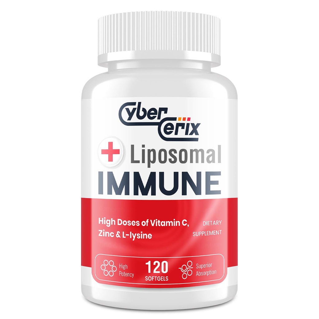 Gelişmiş Liposomal Immune Supplement, L-Lysine 1.500 mg ile Kompleks, Vitaminler, Mineraller ve Herbal Türleri, Erkekler ve Kadınlar için Kapsamlı Günlük Sağlık Toplantısı - 120 Capsules
