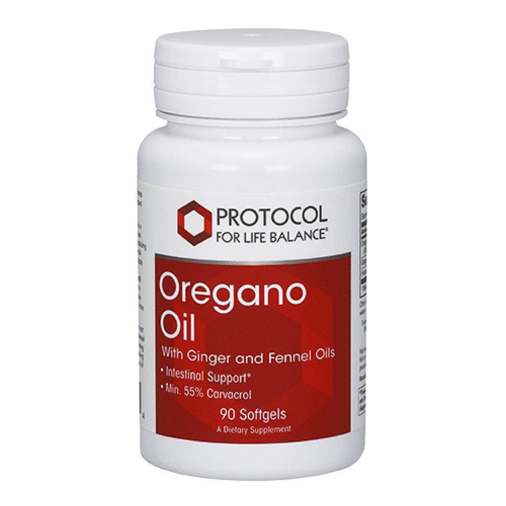 PROTOCOL FOR LIFE BALANCE Oregano Oil 0.2 mL - Intestinal Support - En az 55% Carvacrol - Ginger & Fennel Oil - Süt Free & Egg Free - 90 Softgels