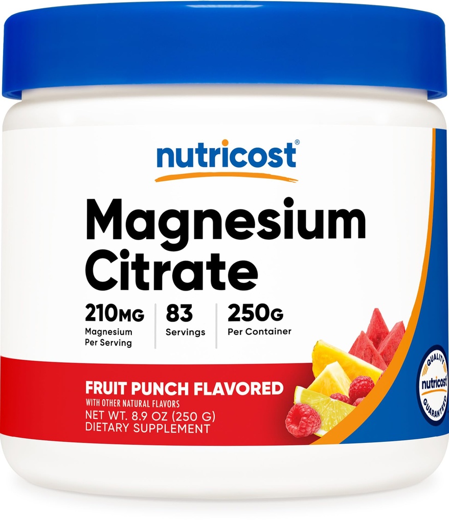 Nutricost Magnezyum Citrate Toz (Fruit Punch, 250 Gram)