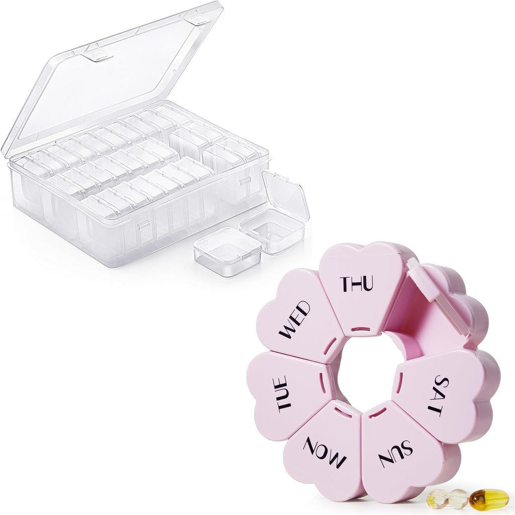 Malzemeler ve Pill Organize Edilmesi için Küçük Plastik Bead Depolama