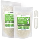XPRS Nutra Vegan Boyutu 00 Ayrılı Kapsüller - 1000 Kont Premium Boş Kapsüller Çantada Ayrıştı - DIY Supplement için Clear Boş 00 Pills