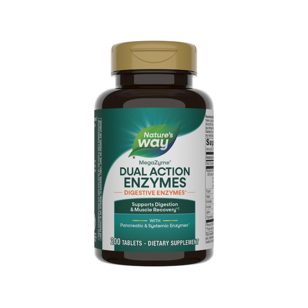 Nature's Way Mega-Zyme, Pancreatic & Systemic Enzymes*, Relieves Occasional Muscle Soreness Overexertion and Egzersiz,* Digestive Support*, 200 Tablet (Pazarlama Mayıs Vary)