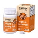 Renzo'nun Parlak & Beyin Vitamini B6, Çocuk Vitamini B6, 60 Sugar-Free Melty Tabs, Oh Oh Oh Orange Flavored