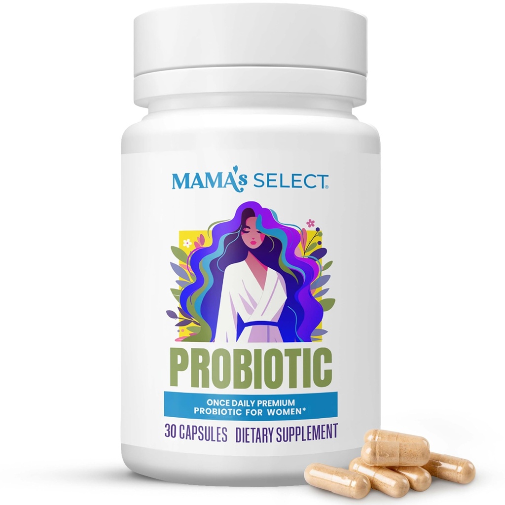 Mama's Select Prenatal Probiyotiks for Hamile Women - Hamile, Postnatal & Postpartum Desteği – Aids Lactation, Emziring, Digestion, Morning Hastaness, Baby Microbiome – 30 Capsules