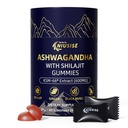 Shilajit 300 mg for Women & Men, Zero Sugar Ashwagandha Supplements with Maca Root Toz | Organik Ashwagandha Ekstra Kuvvetler Enerji 60 Gummies