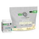 Sunwarrior Aktif Organik Protein Toz Santrale Dayalı Vanilla Flavored 45 Servisler & Kretin Monohidrat Toz 60 Hizmetler