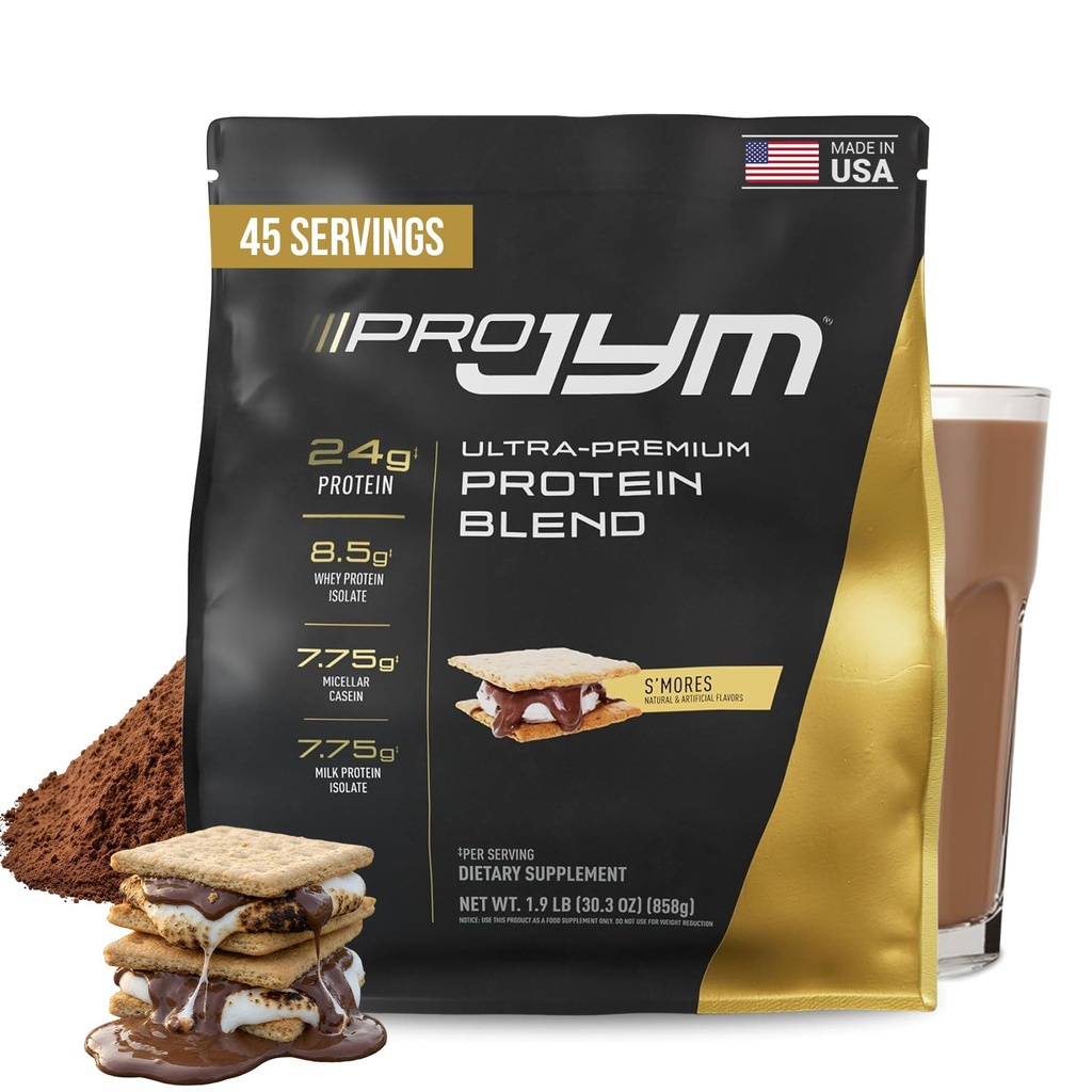 Pro JYM S'Mores protein Tozu - Whey proteini, Casein, & Milk Protein, Erkekler ve Kadınlar için Lean Muscle Building, JYM Supplement Science, 45 Hizmetler