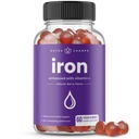 NutraChamps Demir Gummies with Vitamin C - 20 mg, Blood Hücre Formasyon Desteği, Demir Eksikliği ve Anemi, Enerji, Focus, Immune Boost