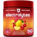 Keppi Electrolytes Toz - Raspberry Lemonade Flavor 50 Hizmet - Magnezyum, Pyumyum, sodyum – Keto, Vegan, Fasting-Friendly, Zero Calorie Electrolyte