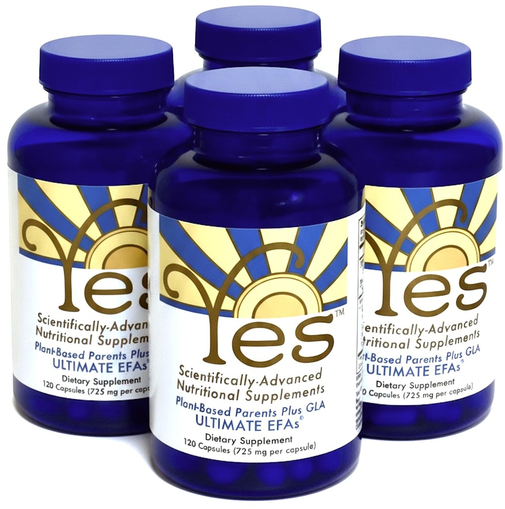 Fish Oil Omega 3 Supplements Alternative-YES Omega 3 & 6 Fatty Acid - Burpless, Plantive - DHA, EPA, SDA - Cholesterol, Heart, Skin, Energy, Eyes, Immunity Support by YES (4 x 120 Gel caps)