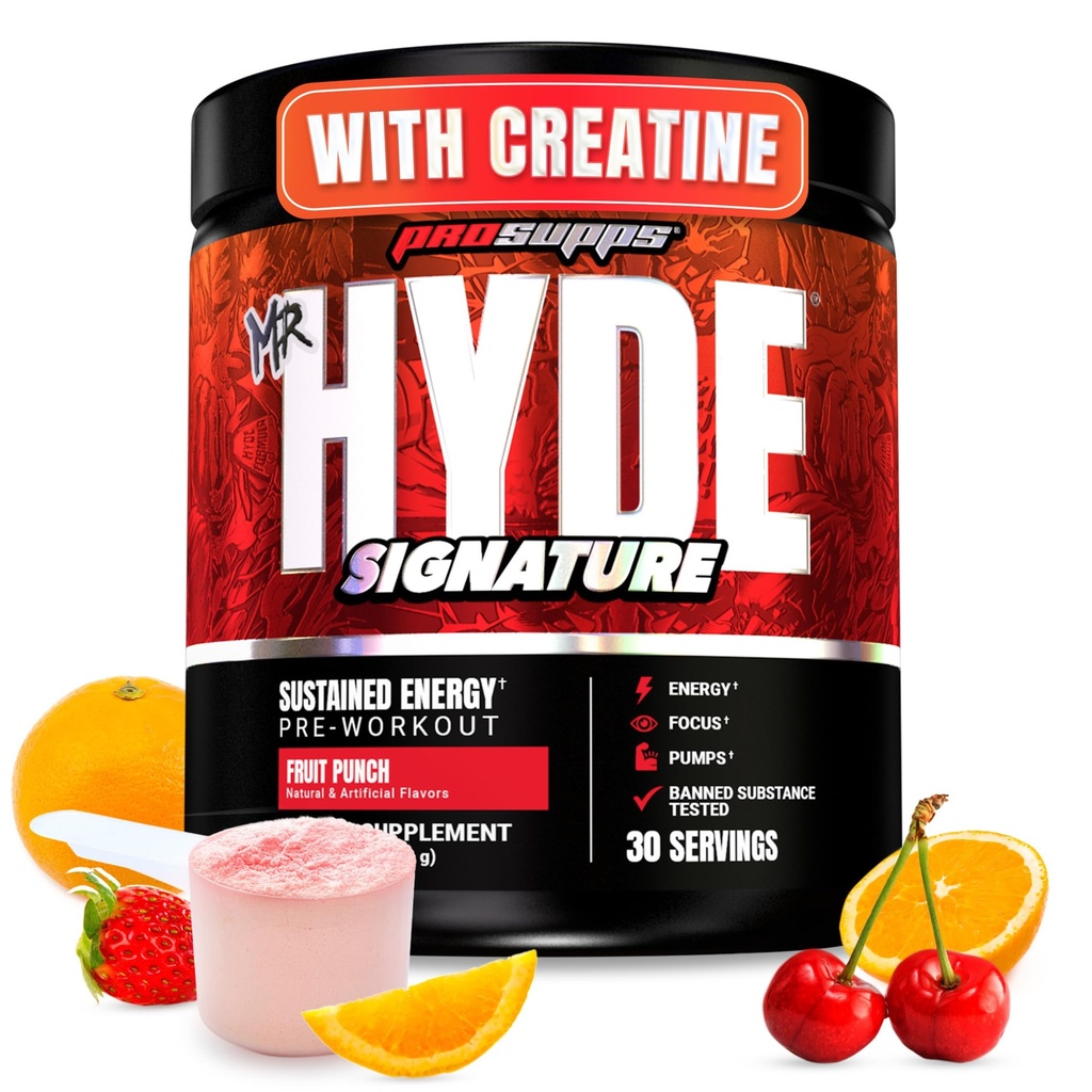 PROSUPPS Bay Hyde Signature Pre Workout Toz with Tinatine, Beta Alanine & Caffeine - Performans, Enerji & Endurance - Temiz Fitness & Sport Supplements for Men & Women (Fruit Punch, 30 Hizmet)