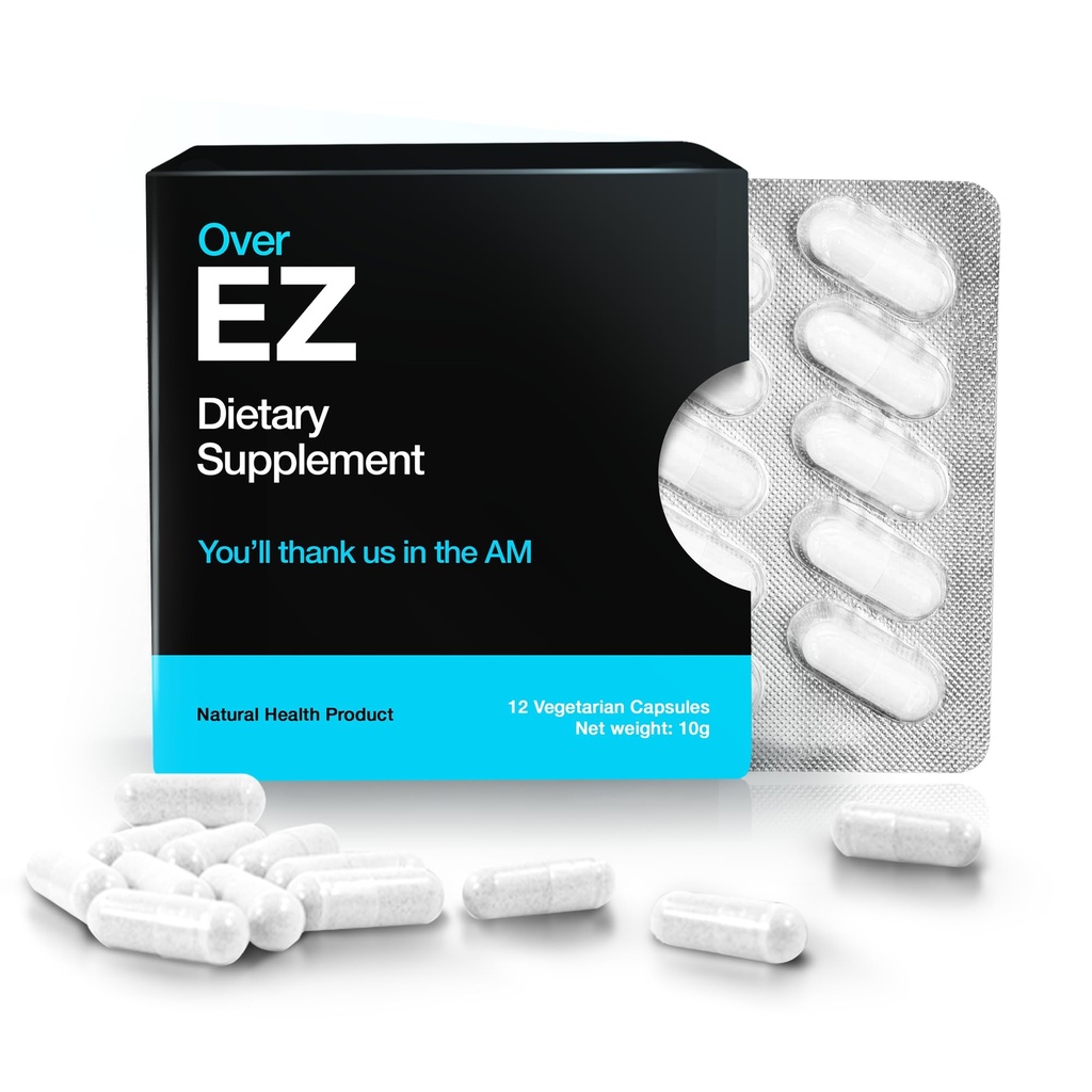 GENEL EZ Pre-Drink Supplement - Parti Kurtarma ve Daha İyi Sabahlar Için Pilleri (12 Capsules) & Milk Butle, Amino Asits, Vitamin Bs