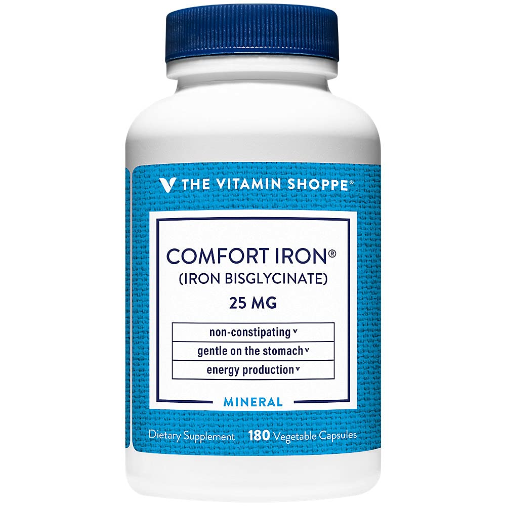 The Vitamin Shoppe Iron 25MG - Red Blood Cell Production, Energy & Oxygen Transport Support, Essential Mineral