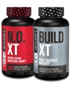 Jacked Factory Muscle Builder Supplement Stack - Build-XT Muscle Builder & N.O. XT Nitrik Oksit Çift Destek için Ajanı Güçlendirme (60 Day Supply)