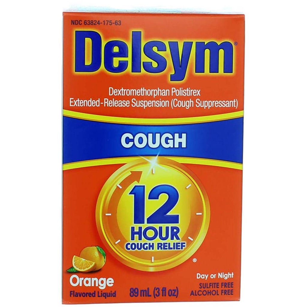 Delsym 12 Hour Cough Suppressant, Orange, 3 Fl Oz (Pack of 3)