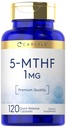 Carlyle 5MTHF L Torchfolate 1mg | 120 Capsules | Non-GMO & Gluten Free Supplement | Premium Quality Quality