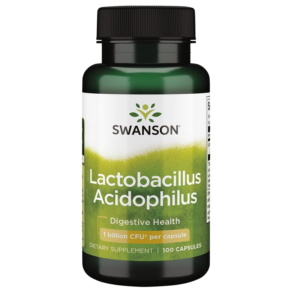 Swanson Lactobacillus Acidofilius 2 Milyar Cfu 100 Capsules