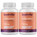 BESTVITE L-Citrulline 750 mg per Capsule (240 Vejetaryen Capsules) (120 x 2) - Stearates - No Silica - No Fillers - Non GMO - Gluten Free - Vegan
