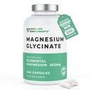 Magnezyum Glycinate (Bisglycinate) | Chelated Supplement Magnezyums | 2750 mg (303 mg Magnezyum) | 240 Capsules / 60 Hizmetler | İngiltere'de Yapılacaklar - GMP sertifikalı | Love Life Supplements