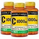 MASON NATURAL Vitamin C 1000 mg, 300 Day Supply, Sağlıklı Immune Sistemi, Antioksi ve Temel Nutrient, 3 Pack