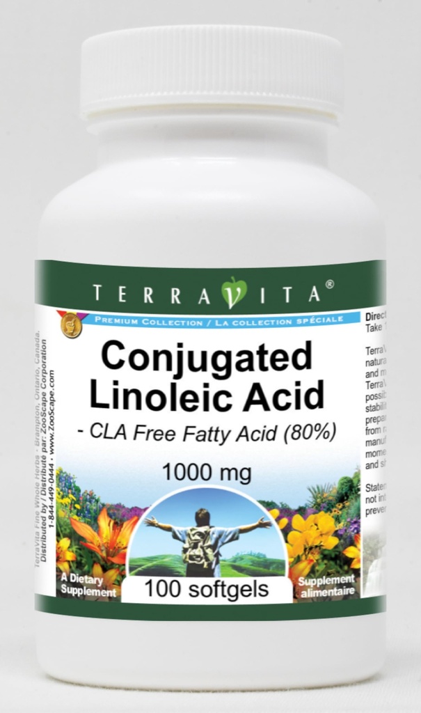 Conjugated Linoleic Acid - CLA Free Fatty Acid (8%) - 1000 mg (100 yumuşakgels, ZIN: 427996) - 2 Pack