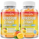 Potasyum Gummies, Yüksek Potasyum Supplement Gummies 1200 mg Destek Leg Cramps & Muscle Health, Piyal Gummies for Yetişkinler & Kids, Vegan, Mango Flavor 120 Count
