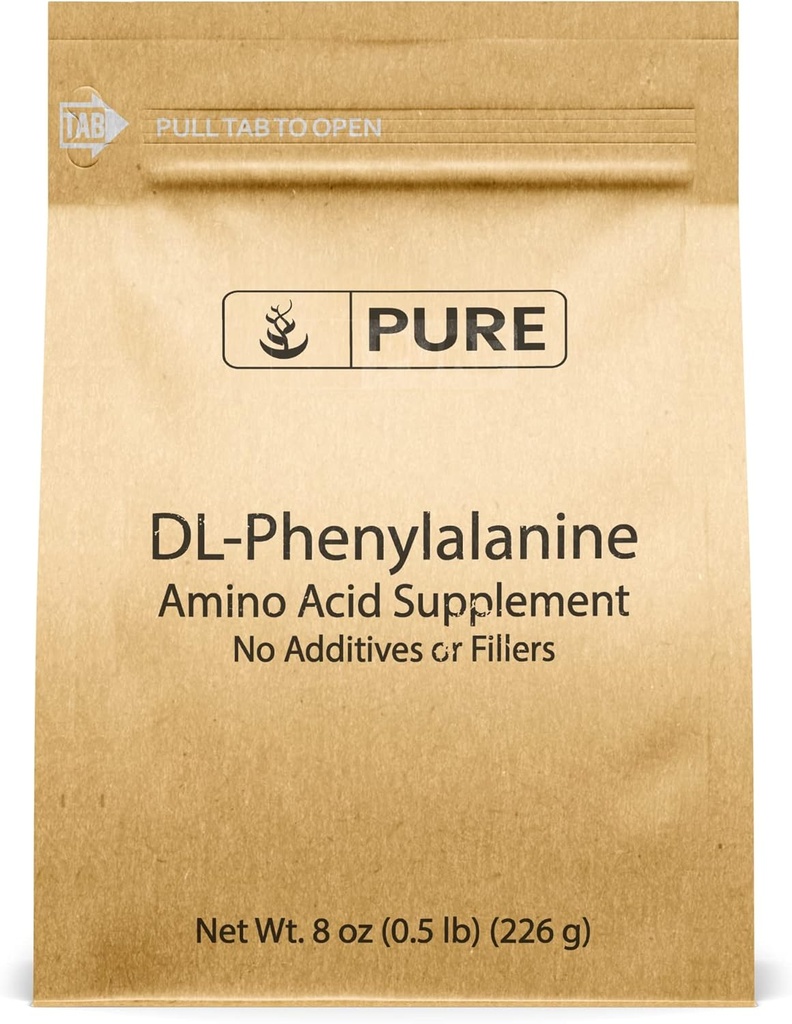 Saf Orijinal Malzemeler DL-Phenylalanine Toz (8 oz) Her zaman Pure, No Fillers veya Katkılar