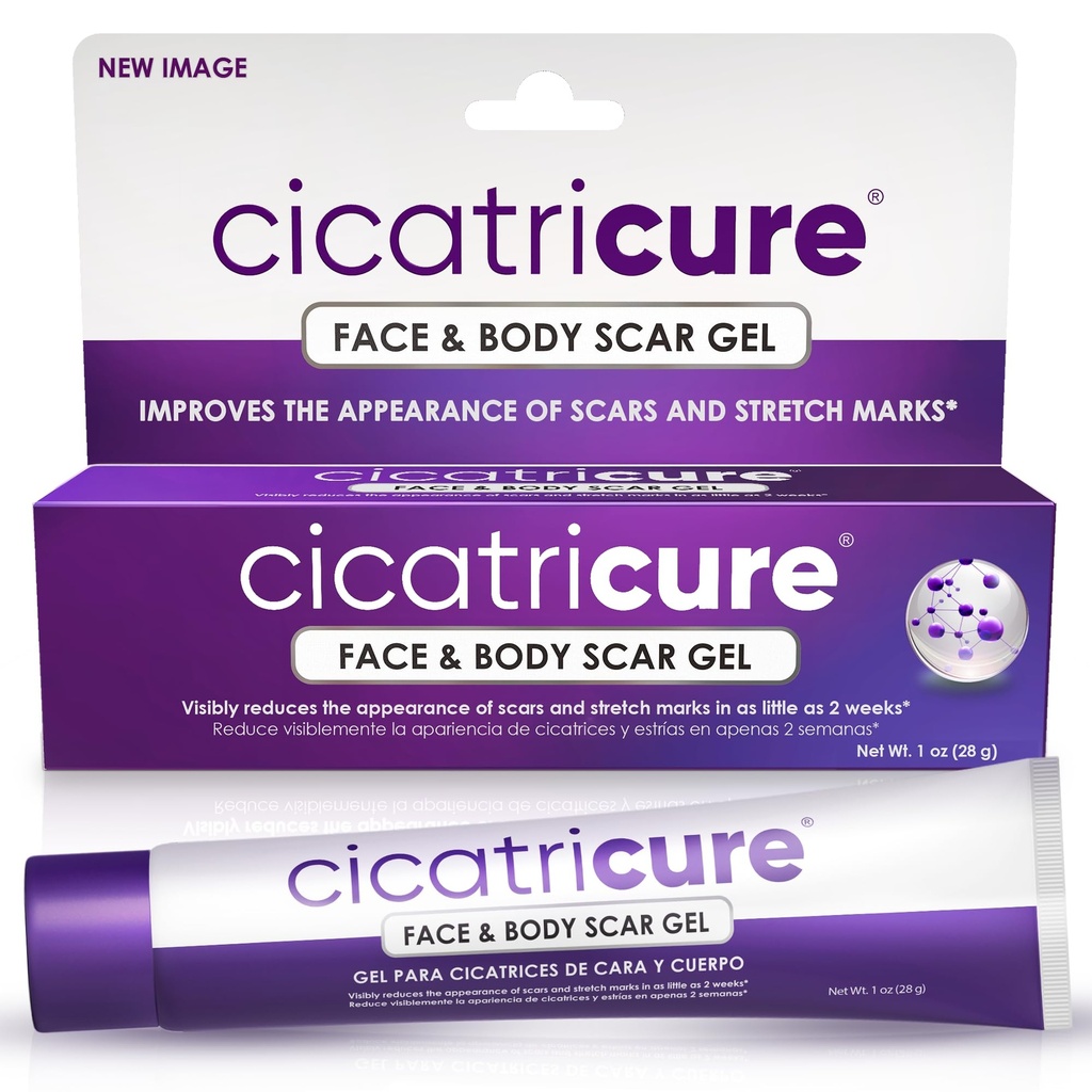 Cicatricure Advanced Scar Gel for Face & Body - Proven Results in 2 Weeks, Scar Treatment for Surgical Scars, Stretch Marks, Scars of Burns and Injuries, Acne Scar Treatment, 1 oz (28 g)