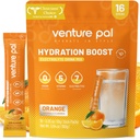 Venture Pal Sugar Free Electrolyte Toz Paketleri - Sıvı Günlük IV Hızlı Hydration & Parti Recovery için Mix | 5 Vitamin & 7 Elektrolytes / Keto Friendly | Non-GMO | sertifikalı Vegan | 16 Sticks