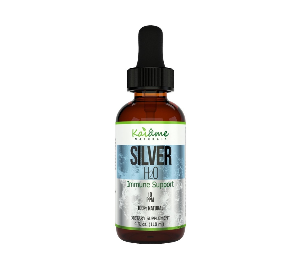 Kaiame Naturals Colloidal Silver, Ionic Silver Çözüm, 10 PPM, Büyük 4 oz Dropper in Glass Şişe, Doğal Immune Support Supplement, Yetişkinler için Güvenli, Çocuklar ve Evcil hayvanlar