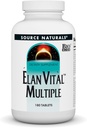 Source Naturals Elan Vital Multi - Supports Brain, Heart, Liver, Immune, Energy Boost - 180 Tabletler