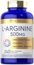 Carlyle L-Arginine 500 mg Capsules | 240 Kont | Nitric Oxid Precursor | Free Form Platinum Acid | Non-GMO & Gluten Ücretsiz Supplement
