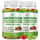 Yetişkinler ve Çocuklar 600 mg için Glycinate Gummies, Yüksek Abhidrasyon Pyum Magnezyum Tamamı Uyku, Magnezyum L-Threonate, 160 Count Count