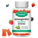 Ashwagandha Gummies, Ekstra Kuvvet Vitamin D3, Organik Ashwa Root Extract Supplement for Calm Mood Relaxation & Immune Support, Karma Berry Vegan Sugar Free Chews 60 Count