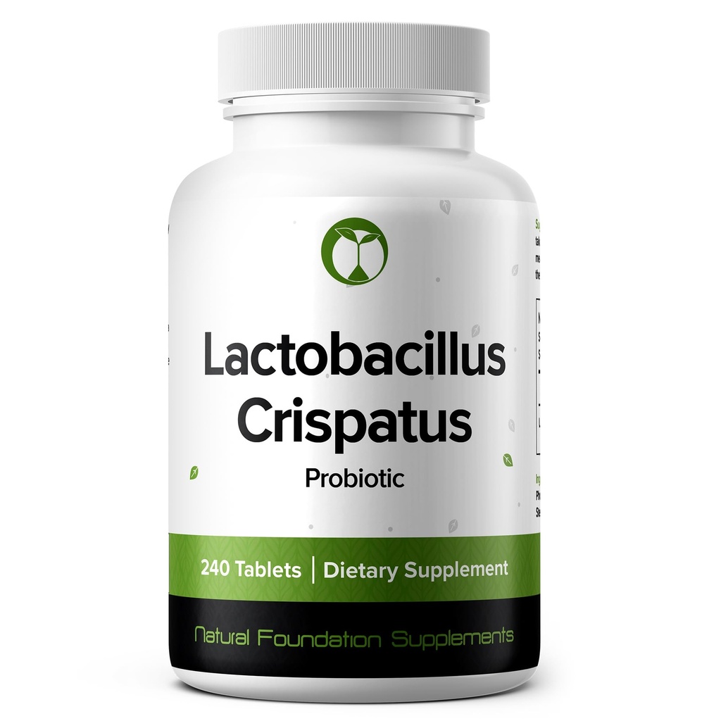 Lactobacillus Crispatus Probiyotik 240 Tablet (4 Ay Supply) - Araştırmalı Strain LCR86 - 3 Milyar CFU - Digestive & Vaginal Health Support - GMP sertifikalı (240, Lactobacillus Crispatus)