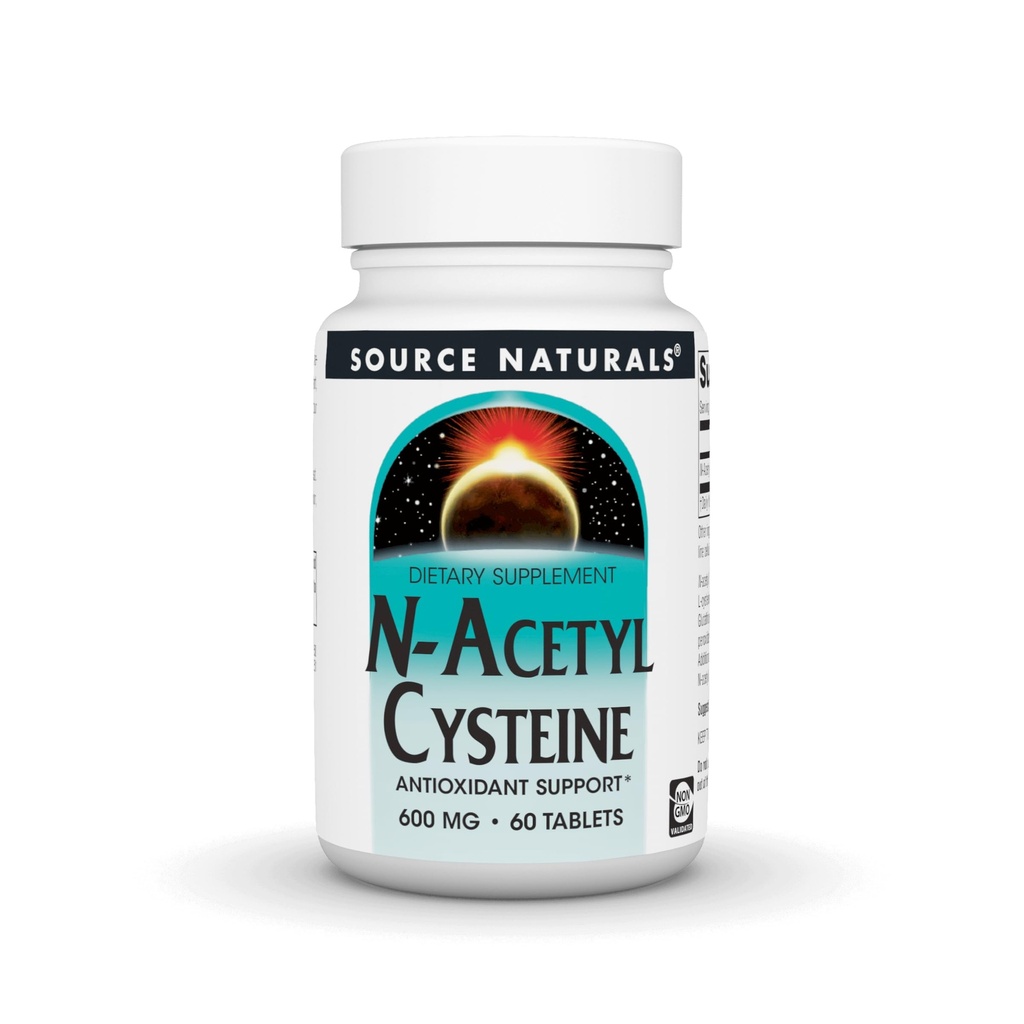 Source Naturals N-Acetyl Cysteine Antioksi Support 600 mg Diyeter Supplement that Supports Respiratory Health* - 60 Tabletler
